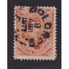 ARGENTINA 1867 GJ 42 ESTAMPILLA USADA U$ 20